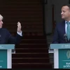 Thủ tướng Anh Boris Johnson và người đồng cấp Ireland Leo Varadkar. (Nguồn: bbc.com)