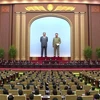 Các đại biểu tham dự kỳ họp thứ hai Hội đồng Nhân dân Tối cao (tức Quốc hội Triều Tiên) khóa 14 ở Bình Nhưỡng ngày 29/8. (Ảnh: Yonhap/TTXVN)