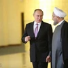 Tổng thống Vladimir Putin và người đồng cấp Iran Hassan Rouhani. (Nguồn: mehrnews.com)