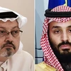 Nhà báo bị sát hại Jamal Khashoggi (trái) và Thái tử Saudi Arabia Mohammed bin Salman. (Nguồn: AFP)