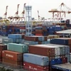 Quang cảnh cảng container ở Tokyo, Nhật Bản. (Ảnh: Kyodo/TTXVN)