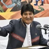 Tổng thống Bolivia Evo Morales trong cuộc họp báo tại La Paz ngày 24/10/2019. (Ảnh: AFP/TTXVN)