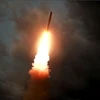  Vụ phóng thử tên lửa đạn đạo từ một địa điểm bí mật ở Triều Tiên ngày 31/7/2019. (Ảnh: AFP/TTXVN)