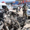 Hiện trường một vụ đánh bom xe ở Somalia. (Nguồn: cnn.com)