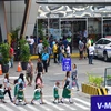 Bên ngoài trung tâm mua sắm Greenhills V-Mall. (Nguồn: ABS-CBN News)