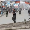 Lực lượng an ninh Afghanistan gác gần hiện trường một vụ xả súng ở Kabul ngày 6/3/2020. (Ảnh: AFP/TTXVN)