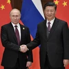 Tổng thống Nga Vladimir Putin (trái) và Chủ tịch Trung Quốc Tập Cận Bình (phải) tại cuộc gặp ở Bắc Kinh ngày 26/4/2019. (Ảnh: AFP/TTXVN)