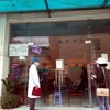 Tạm dừng hoạt động của Công ty Trường Sinh tại Bệnh viện A Thái Nguyên. (Ảnh: Thu Hằng/TTXVN)