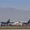 Máy bay của hãng hàng không LATAM tại sân bay quốc tế Santiago, Chile ngày 24/3/2020. (Ảnh: AFP/TTXVN)
