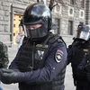 Cảnh sát Nga tuần tra tại thủ đô Moskva (Ảnh: AFP/TTXVN)