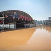 Cảnh ngập lụt sau những trận mưa lớn tại Trung Khánh, Trung Quốc, ngày 14/8/2020. (Ảnh: THX/TTXVN)