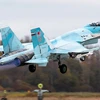 Tiêm kích Su-27 Nga xuất phát làm nhiệm vụ hồi năm 2018. Ảnh: Russian Planes.