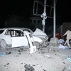 Hiện trường một vụ tấn công ở thủ đô Mogadishu, Somalia. (Ảnh: THX/TTXVN)