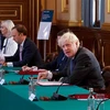 Thủ tướng Anh Boris Johnson (thứ 2, phải) phát biểu tại cuộc họp nội các ở London ngày 15/9/2020. (Ảnh: AFP/TTXVN)