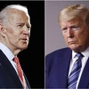 Ứng viên Tổng thống Mỹ của đảng Dân chủ Joe Biden (trái) và Tổng thống Mỹ Donald Trump (phải). (Ảnh: AP/TTXVN)