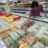 Thực phẩm đông lạnh được bày bán tại siêu thị ở Bắc Kinh, Trung Quốc. (Ảnh: AFP/tTXVN)
