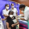Một điểm tiêm vaccine ngừa COVID-19 tại Bangalore, Ấn Độ. (Ảnh: THX/TTXVN)