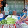 Một ''chợ 0 đồng'' tại phường Cái Khế, quận Ninh Kiều (Cần Thơ). (Ảnh: Ánh Tuyết/TTXVN)