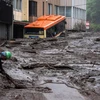 Hiện trường vụ lở đất tại Atami, tỉnh Shizuoka, phía Tây Nam thủ đô Tokyo của Nhật Bản ngày 3/7/2021. (Ảnh: AFP/TTXVN)