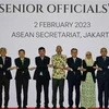 Trưởng SOM ASEAN của các nước thành viên tại trụ sở Ban Thư ký ASEAN ở Jakarta. (Ảnh: TTXVN phát)