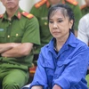 Bị cáo Nguyễn Ngọc Dung (tức Dung "Thà") tại phiên tòa. (Ảnh: TTXVN phát) 