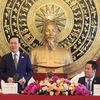 Chủ tịch nước Võ Văn Thưởng phát biểu tại phiên họp cấp cao với chủ đề “Kinh tế Số - Động lực mới của tăng trưởng.” (Ảnh: Thống Nhất/TTXVN)