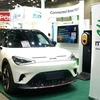 Mẫu xe điện có tên gọi Smart trưng bày tại Triển lãm Xe điện châu Á 2023. (Ảnh: Hằng Linh/TTXVN)