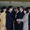 Chủ tịch nước Võ Văn Thưởng và Phu nhân rời Thủ đô Hà Nội, lên đường thăm chính thức Nhật Bản. (Ảnh: Thống Nhất/TTXVN)