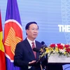 Chủ tịch nước Võ Văn Thưởng phát biểu tại Lễ khai mạc Hội nghị Viện trưởng Viện Kiểm sát, Viện Công tố các nước ASEAN-Trung Quốc lần thứ XIII. (Ảnh: Thống Nhất/TTXVN)