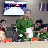Thiếu tướng Nguyễn Văn Thành trả lởi câu hỏi của các phóng viên. (Ảnh: Phạm Kiên/TTXVN)