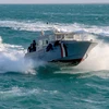 Tàu của Lực lượng bảo vệ bờ biển Yemen tuần tra tại Biển Đỏ ngày 12/12/2023. (Ảnh: AFP/TTXVN)