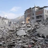 Cảnh đổ nát sau trận động đất tại Antakia, Hatay, Thổ Nhĩ Kỳ, ngày 11/2/2023. (Ảnh: AFP/TTXVN)