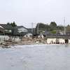 Khu vực bị ảnh hưởng bởi sóng thần sau động đất ở tỉnh Ishikawa, miền Trung Nhật Bản. (Ảnh: Kyodo/TTXVN)