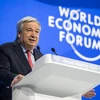 Tổng thư ký Liên hợp quốc Antonio Guterres phát biểu tại hội nghị thường niên của Diễn đàn Kinh tế Thế giới (WEF) ở Davos, Thụy Sĩ ngày 17/1. (Ảnh: AFP/TTXVN)