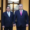 Thủ tướng Phạm Minh Chính và Thủ tướng Hungary Viktor Orbán. (Ảnh: Dương Giang-TTXVN)