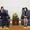 Bộ trưởng Ngoại giao Triều Tiên Choe Son Hui (phải) tiếp Thứ trưởng Ngoại giao Trung Quốc Tôn Vệ Đông. (Nguồn: Yonhap)