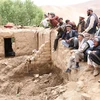 Nhiều ngôi nhà bị sập sau những trận mưa lớn tại tỉnh Ghor, Afghanistan. (Ảnh: THX/TTXVN)
