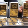 Vàng miếng tại sàn giao dịch ở Seoul, Hàn Quốc. (Ảnh: Yonhap/TTXVN)