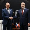 Ngoại trưởng Thổ Nhĩ Kỳ Hakan Fidan và người đồng cấp Nga Sergei Lavrov. (Nguồn: Bộ Ngoại giao Nga)