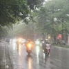 Thủ đô Hà Nội có mưa. (Ảnh: Huy Khánh/Vietnam+)