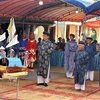 Nghi thức tế lễ của Ban khánh tiết Đình làng An Hải. (Ảnh: TTXVN phát)