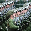Binh sỹ Nga tham gia một buổi lễ duyệt binh. (Ảnh: AFP/TTXVN)