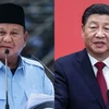 Chủ tịch Trung Quốc Tập Cận Bình và Tổng thống đắc cử Indonesia Prabowo Subianto. (Nguồn: nikkei asia)