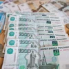 Đồng ruble tại Moskva, Nga. (Ảnh: THX/TTXVN)