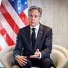 Ngoại trưởng Mỹ Antony Blinken phát biểu tại cuộc họp ở Paris, Pháp, ngày 2/4. (Ảnh: AFP/TTXVN)