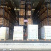 Lô hàng mật hoa dừa hữu cơ chuẩn bị xuất khẩu sang Australia. (Ảnh: TTXVN phát)