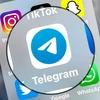 Biểu tượng ứng dụng Telegram. (Ảnh: AFP/TTXVN)