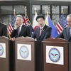 Bộ trưởng Quốc phòng của Mỹ, Nhật Bản, Australia và Philppines tại Honolulu. (Nguồn: Kyodo)