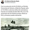 Trong thông điệp đăng tải trên mạng xã hội, ông Morales Ojeda nêu bật vai trò lãnh đạo của Chủ tịch Hồ Chí Minh, Đảng Cộng sản và Quân đội nhân dân Việt Nam trong chiến thắng “lừng lẫy năm châu, chấn động địa cầu” ghi dấu thất bại của thực dân Pháp. (Ảnh: Mai Phương/TTXVN)