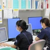 Các điều dưỡng viên Việt Nam làm việc tại Bệnh viện Đại học Y Saitama. (Ảnh: Đào Thanh Tùng/TTXVN)